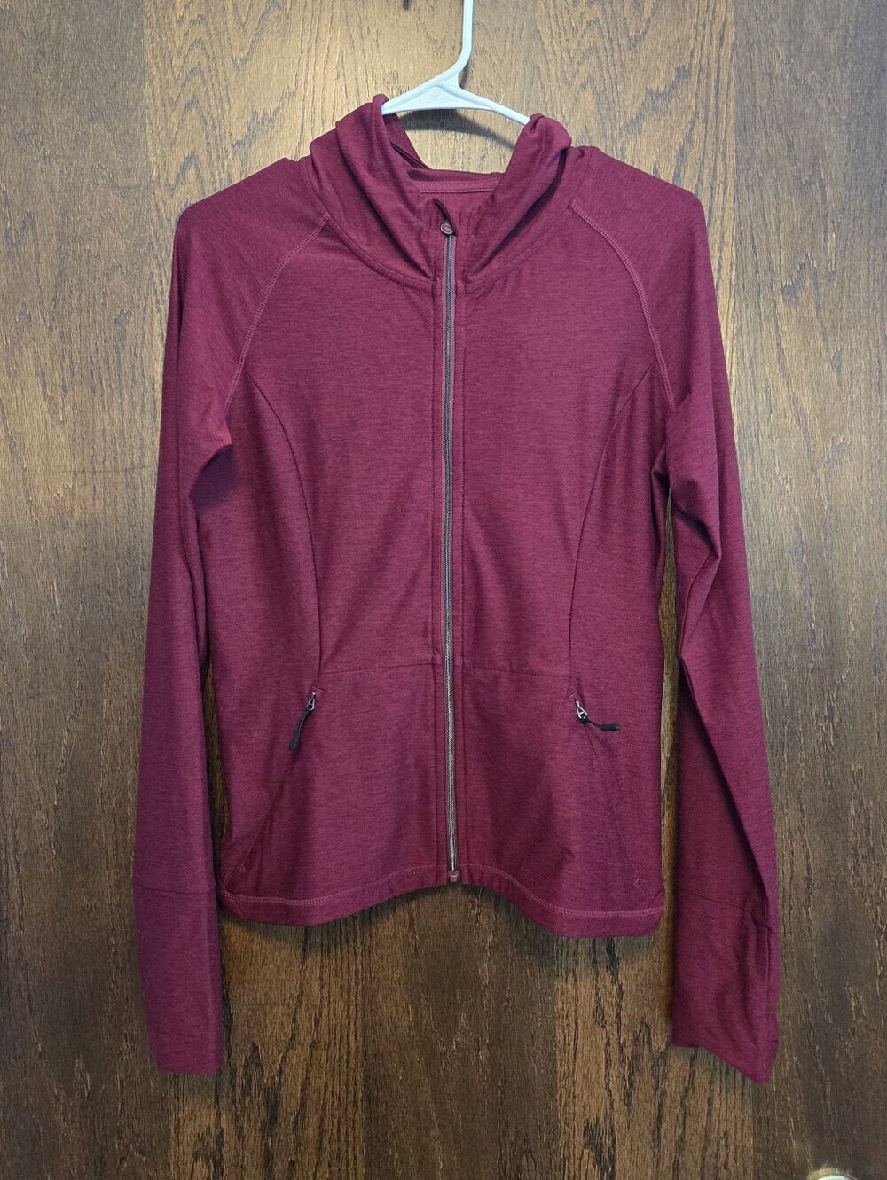 Bench Women's Zip Hoodie Jacket in Wine Burgundy